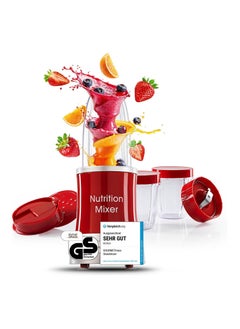 Buy Nutrition Mixer - 11-Piece Smoothie Maker, Food Processor with Recipes and To-Go Lids in UAE