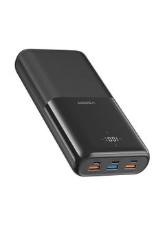 Buy PD20W Portable Fast Charger Power Bank 30000mAh, 22.5W QC 3.0  USB 6-Port 3A Fast Charging,Support iPhone 13 Full Speed charging Smart LED Display black in UAE