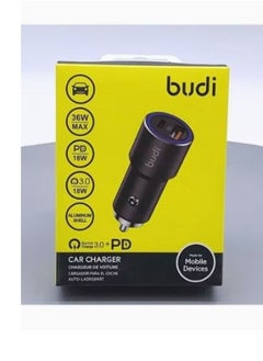 Buy Budi Quick Charge 3.0+PD Car Charger CC628TQB - Black in Saudi Arabia