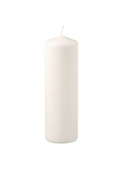 Buy Unscented pillar candle, natural, 23 cm in Saudi Arabia