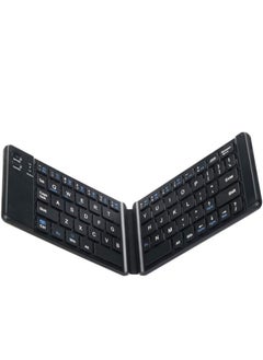 Buy Foldable Keyboard, Wireless  Fast Typing, Quiet 120 mAh, Portable, Compact Mini Travel Keyboard, for Tablet, Laptop and Smartphone (Black) in Egypt