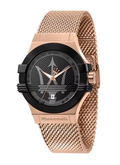 Buy Potenza Men's Analog Quartz Rose Gold Stainless Steel Mesh Watch R8853108009 - 40mm in UAE