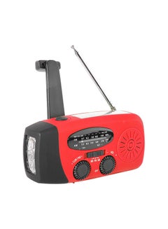 Buy Emergency Radio Hand Crank Solar Weather Radio AM / FM / NOAA Rechargeable Portable Power Bank with Solar Charging & Hand Crank & Battery Operated LED Flashlight Cell Charger Reading Lamp in UAE