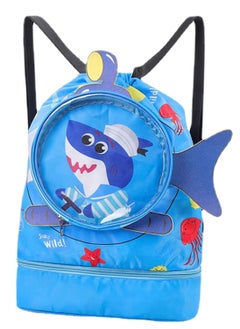 Buy Childrens Dry and Wet Separation Swimming Bag Portable Waterproof Drawstring Backpack Swim Sports Pool Beach Bag in UAE