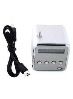 Buy TF USB Speaker Music Player Portable FM Radio For iPod/iPhone MP3/MP4 PC Silver in Saudi Arabia