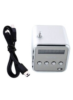 اشتري TF USB Speaker Music Player Portable FM Radio For iPod/iPhone MP3/MP4 PC Silver في الامارات