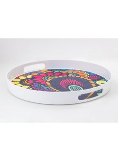 Buy Bright Designs Melamine Round Tray 
Set of 1 (D 38cm) Paisley in Egypt