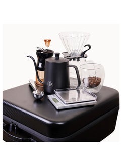 Buy Prime Perks® | V60 Pour Over Coffee Set - Portable Coffee Kit with V60 Kettle, Digital Scale, Double Walled Mug, Glass Server, Manual Grinder, Glass Dipper, 100 Paper Filters & Coffee Scoop in UAE