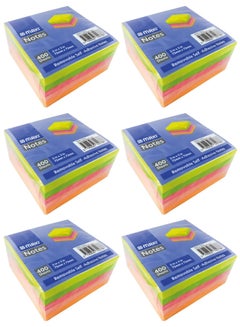 Buy 6-Pack Removable Self Adhesive Notes 3x3 Inches Multicolour in UAE