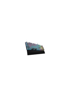 Buy F2088 WIND Full Gaming Mechanical Keyboard – BLUE Switches - Rainbow LED Backlit - EN 104 PBT Keycaps and Metal Panel - Multimedia Control Knob & Wrist Rest - Software | Silver/Black in Egypt