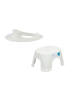 Buy Notoro Potty Training Seat And Stool Bathchair, White in UAE