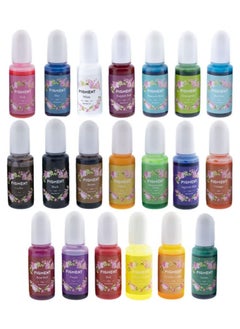 Buy Resin Art Transparent Coloring Set Of 10ml x 20 colors in Saudi Arabia