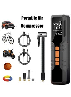 اشتري Tire Inflator Portable Air Compressor 6000mAh, 4X Fast Electric Tire Pump, Air Pump for Car Tires with Digital Pressure Gauge/LED Light/Power Bank, Bike, Motorcycle, Ball, Car Accessories في السعودية