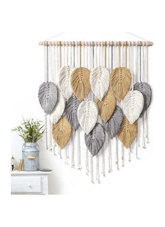 Buy Macrame feather Wall Hanging Boho Leaves Macrame Tapestry Wall Decor Handmade x 60 in Egypt