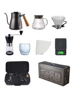 Buy V60 Pour Over Coffee Set 7 Pcs Drip Coffee Maker Set, Hand Brewing Coffee Accessories Kit with Portable Travel Bag 60*30*18cm in Saudi Arabia