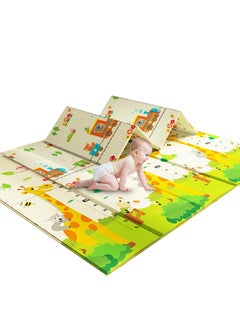 اشتري Baby Play Mat,200 * 180 * 1.5 cm Double Sided Extra Large Folding Baby Crawling Mat, Waterproof and Reversible Large Soft for Toddler في الامارات