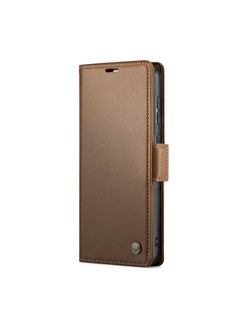 Buy Flip Wallet Case For Huawei Mate 60 Pro [RFID Blocking] PU Leather Wallet Flip Folio Case with Card Holder Kickstand Shockproof Phone Cover (Brown) in Egypt