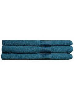 اشتري Bath Towels 100% Cotton Ultra Soft, Super Absorbent, Antibacterial Treatment And Dry Quick 430 GSM Terry, Mini Checks, 70 Cm x 140 Cm في الامارات