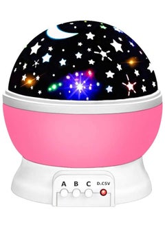 Buy Toys for 2-7 Year Old Girls Baby Night Light with Projector 360 Degree Rotation 4 LED Bulbs 9 Light Color Changing USB Cable Best Night Lights for Kids Adults and Nursery Decor pink in UAE