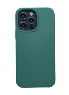 Buy iPhone 13 Pro Max iCoat Series Liquid Silicone Case Shockproof Soft Gel Cover Wireless Charging Compatible Green in UAE