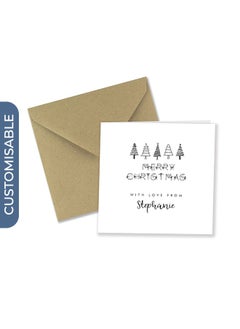 Buy Personalised Merry Christmas Greeting Card - Elegant Design with Custom Message Option in UAE