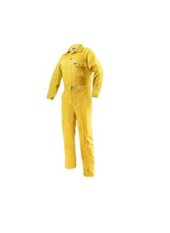 Buy Uniform Long Sleeve Work Ware Coverall Yellow in UAE