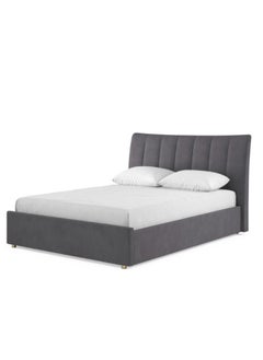 Buy Serenity Springs Upholstered Twin Size ( 120 X 200 ) Grey Color Bed in UAE