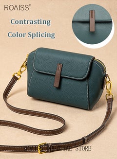 Buy Women's New Fashion Bags Soft Leather Simple Classic Crossbody Bag Double Layer Compartment Magnetic Closure Handbag Shell Bag in Saudi Arabia