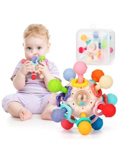 Buy Teething Toys, Baby Sensory Teether Toys for Babies 6-12 Months, Baby Teething Toys Newborn Chew Toys, Teething Ball Rattle Teethers Toys Grasping Activities Baby Toys Gift in Saudi Arabia
