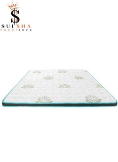 Buy ALOE VERA Anti-Allergic Premium Quality Super Soft Memory Foam Topper Queen Size 140x200x7 Cm in UAE