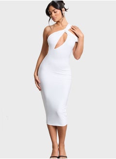 Buy Cut Out Tie Detail Dress in UAE