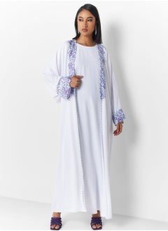 Buy Embellished Detail Abaya With Inner in UAE