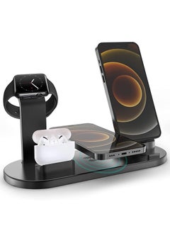 Buy 4 in 1 Wireless Charger Stand For Apple iPhone Mobiles 15W in UAE