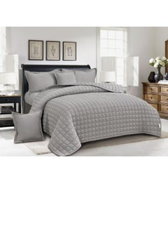 Buy Two-piece comforter set, compressed bedspread, consisting of 6 pieces, polyester comforter, size 230 x 250 cm in Saudi Arabia