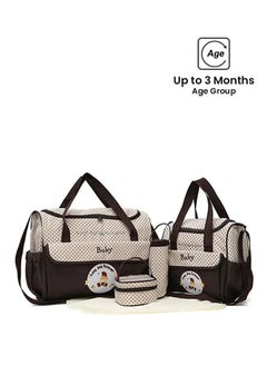 اشتري 5-Piece Lightweight Design Large Mommy Baby Diaper Bag Set With Non-toxic Fabric في السعودية