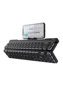 اشتري RK925 Wireless Bluetooth with White Backlit, 68 Keys,60% Foldable Mechanical Keyboard with Built-in Stand Holder في الامارات