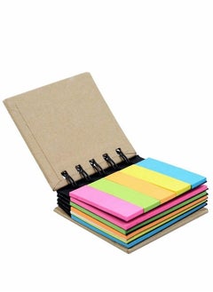 Buy Sticky Notes Pocket Size Spiral Sticky Note Pad Assorted Primary Colors Paper Sticky Note Set with Spiral Binding 125 Sticky Notes 125 Color Strips in Saudi Arabia