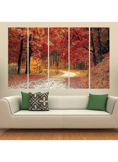 اشتري Beautiful Forest View Nature Wall Painting For Living Room Bedroom Office Hotels Drawing Room Wooden Framed Digital Painting 50inch x 30inch في الامارات