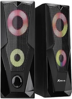 Buy XTRIKE ME SK501 Stereo 2.0 RGB Gaming Speakers - Total Power Output 6W - RGB effects with 3 modes - Easy accessible volume knob in Egypt