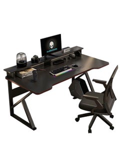 Buy Computer Desk 31.5 inch，Home Office Desk Writing Study Table Modern Simple Style PC Desk with Black Metal Frame in UAE