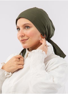 Buy Padded Cotton Bonnet Hunter Green For Women in Egypt