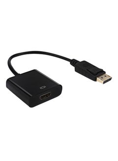 Buy DisplayPort Male To HDMI Female Cable Adapter Support 1080P Black in UAE