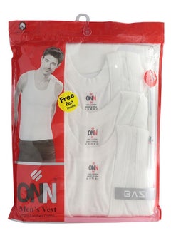 Buy Mens Undershirt Sleeveless 3pc Cotton in UAE