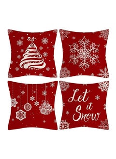 اشتري 4Pcs christmas pillow case cover cushion for home decor 45*45cm في الامارات