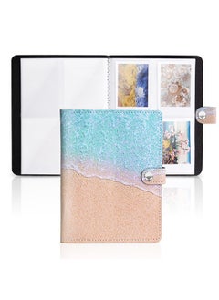 اشتري 128 Pockets Photo Album,Leather Card Book Holder,Small Mini Capacity Photo Book Cover for Fujifilm Instax Mini, Polaroid & Instant Cameras(1-Sandbeach) في الامارات