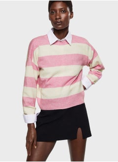 Buy Striped Knitted Sweater in Saudi Arabia