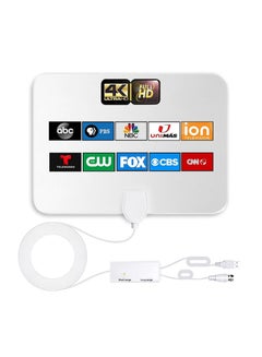 Buy 4K 1080p Digital TV Antenna, HD TV Digital Antenna with Signal Booster Smart TV Supported Digital Antenna Free Local Channel TV Antenna for Smart TV and All Older TV's -Signal Booster 16FT Cable in UAE