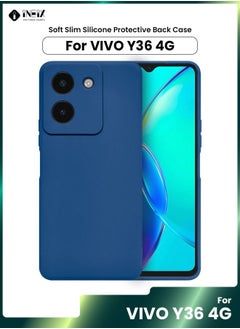 اشتري Soft Slim Silicone Protective Case Cover For Vivo Y36 4G-Blue في السعودية