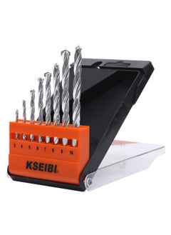 Buy Brick and Concrete Drill Bit Sets 8-PC, Size 3-10MM, High Carbon Steel Drill Bits with Plastic Case, Drill Bit Set for Stone, Tile, Ceramic, Glass, Metal Sheet, Plastic and Wood. in UAE