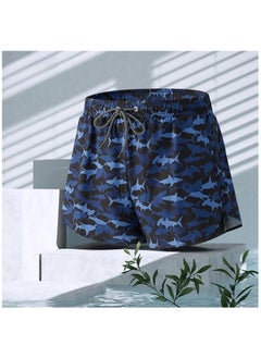 اشتري Fashionable Men's Double-Layer Quick Drying Beach Swimming Shorts في الامارات